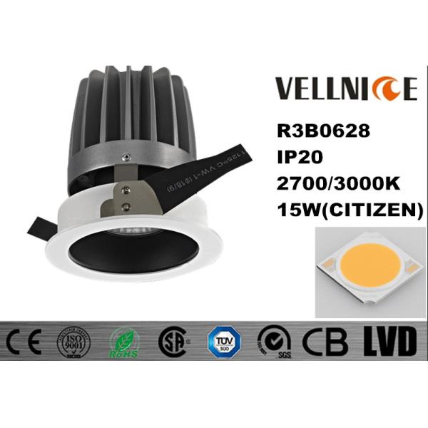 China 15w Cut Out 110mm 2700k Fixed COB LED IP20 Hotel Recessed Downlight