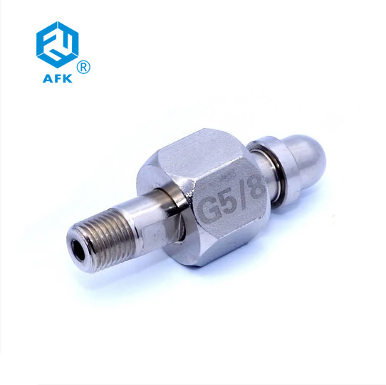 Quality Hexagon DIN477 BS341 CGA Gas Cylinder Adapter 316 Male Thread wholesale