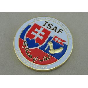 Rope Edge Personalized Coins Zinc Alloy Die Casting Enamel Gold