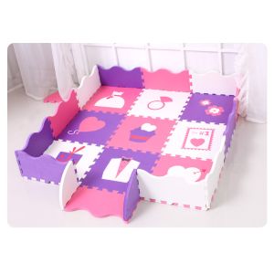 Portable Rails Design Childrens Puzzle Foam Mat OEM Accepted