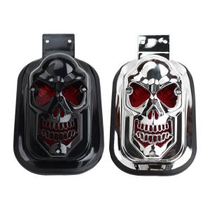 China Skull Head Shape Red LED Motorcycle Tail Light with Rear Position for Enhanced Visibility on sale