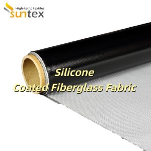 0.3 mm Thickness 400 g/sqm Weight 1.5 meter Width Silicone Coated Fiberglass