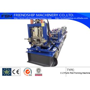 Cheap Hydraulic Punching and cutting C Z Purlin Roll Forming Machine With 15m/min for sale