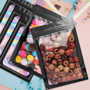 Resealable Ziplock Small Business Sealable Plastic Bag Custom Print White Black