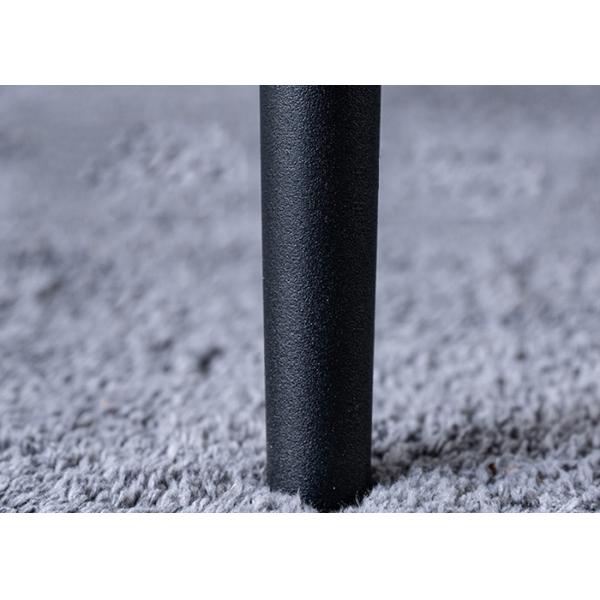 Black White Genuine Leather Dining Chairs 48cm High Elastic Sponge Padding