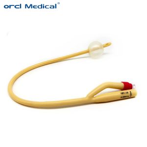 100% Latex Three Way Urinary Catheter , Silicone Coated Foley Catheter