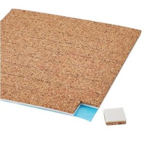 China Adhesive Cork Pads for Protective Glass 12x12mm, 1.5mm thickness Factory