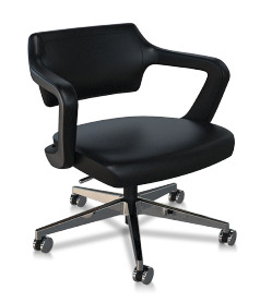 Quality Classic Pu Leather Office Computer Desk Chair With Fixed Armrest wholesale
