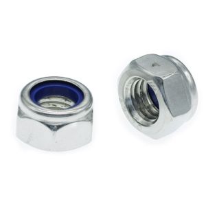 High Strength Hex Head Nut , Self Locking DIN985 Nylon Lock Nut Gr 4 / Gr 6 / Gr