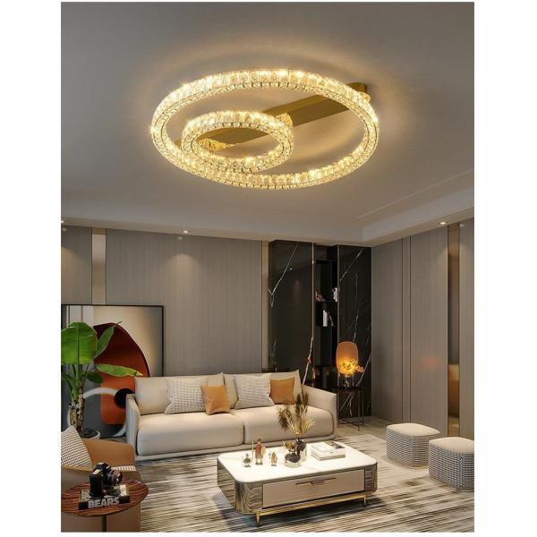 Luxury Ring Ceiling Lamp Modern Bedroom Living Room Crystal Ceiling Lamp(WH-CA-100)