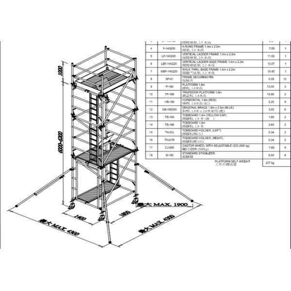 Quality Stable Steel Scaffolding Systems Aluminum Mobile Lightweight Scaffold Tower wholesale