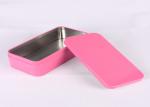 Pink Plain Color Printed Empty Metal Cosmetic Packaging Tins 0.23 MM Tinplate