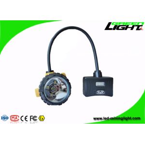 IP 68 Waterproof Corded Mining Cap Lamp 221lum 15000Lux 6.8Ah Panasonic Battery