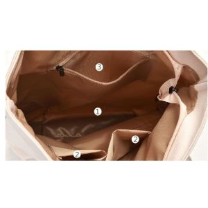 Small Canvas Handbag Mummy Diaper Bag With Humanized Internal Structure