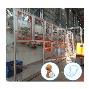 Full Automatic Production Dog Diaper Making Machine 300-400 Pcs/Min