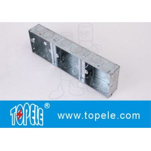 China Metallic Ceiling Outdoor Electrical Outlet Box Covers 1 + 1 + 1 Gang Conduit on sale