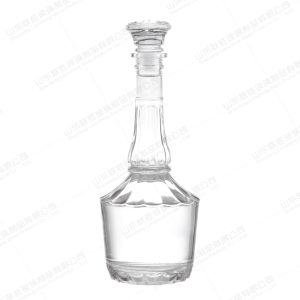 Glass Wine Liquor Bottles Transparent Customize 200ml 300ml Unique Shaped with
