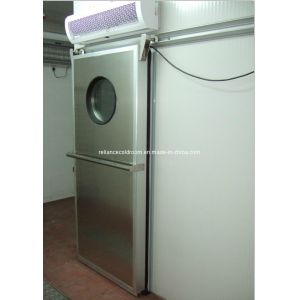 Stainless Steel Cold Room Sliding Door with Round Window and Gas R404A