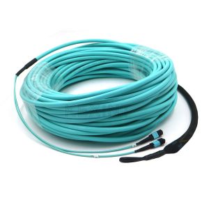 12 Cores 24 Cores Blue OM3 Fiber Cable With PVC LSZH Outer Sheath