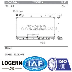 China 19010-PWJ-Z51 19010-PWA-E01 Motorcycle Aluminum Radiator Honda Fit 01 on sale