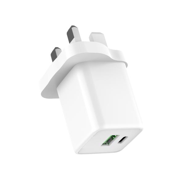 30W USB C USB A GaN Fast Charger Aluminum Alloy USB Type C Travel Adapter