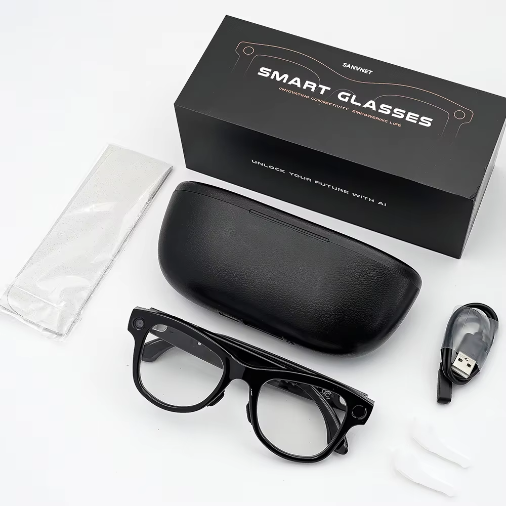 Cheap GS5 Max Smart Glasses With Charging Case 8MP Camera Wi-Fi Transfer AI Translation for sale