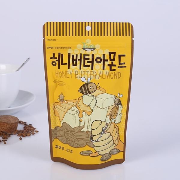 Quality Standing Up Food Packaging Bags With Zipper Gravure Printing Custom Thickness wholesale