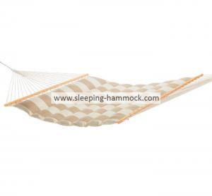 China All Weather Soft Polyester Pillow Top Hammocks , Sand Wave Double Hammock With Stand on sale