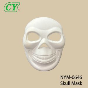 Cheap Environmentally-Friendly Biodegradable Pulp Molded Billet Mask Drawable Spraying Processed For Halloween Celebration for sale
