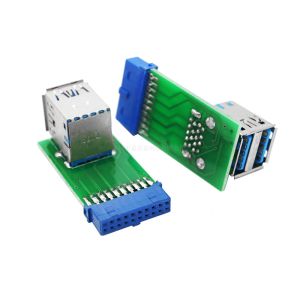 Single or Dual Port USB 3.0 Type A Female Socket Jack PCB Board Connector For