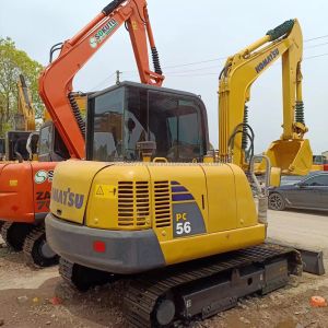Low Working Hours Komatsu PC56-7 Second-hand Excavator for Construction at
