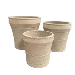 China 7-8 Years Life Time Fiber Cement Flower Pot Frost Resistant And Long-lasting For Indoor Environments on sale