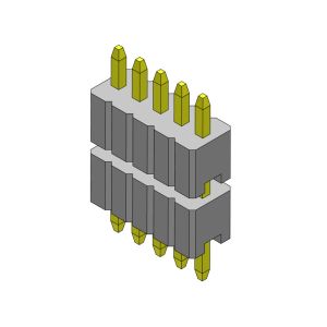 China Pin Header Connector 1.27mm Serise Single Row Stack Straight Type 1*2PIN To 1*50PIN SQ0.46mm on sale