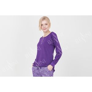 Fashionable Violet Womens Pyjama Sets Long Sleeve Top Australian Design