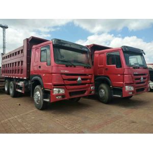Red Color Second Hand Tipper Trucks , 2nd Hand Dump Trucks GCC Approved