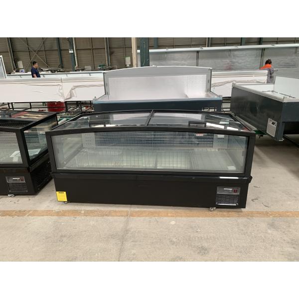 -22 Degree Frozen Fish Meat Display Merchandiser Plug-In Island Freezer For Supermarket