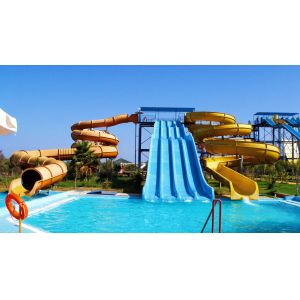 18.5 Kw Power Needed Pool Water Slides With Strong Anti-corrosion And Anti-rust
