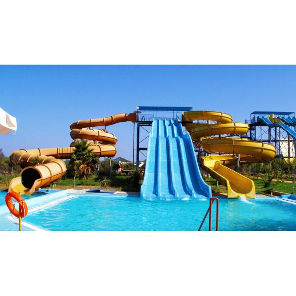 18.5 Kw Power Needed Pool Water Slides With Strong Anti-corrosion And Anti-rust