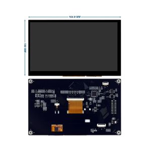 7 inch tft lcd display with PCBA and touch panel ,1024X600 resolution,4-WIRE SPI