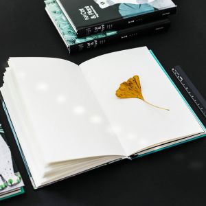 Personalized Custom A5 PU Leather Cover Dotted Notebook with Elastic Band and