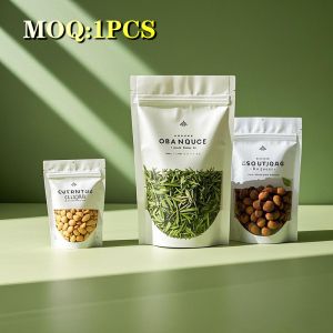 Custom Printing Eco Biodegradable Moisture Proof Pouch Kraft Paper Paper