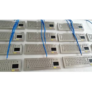 Stainless Steel Desktop Industrial Mechanical Keyboard with Touchpad Rugged