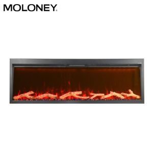 26inch Elegant Wall Insert Fireplace DIY Log And Pebble Built-In Electric