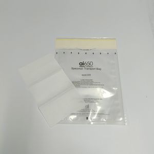 Specimen Bag With Zip Closure And Back Document Pocket