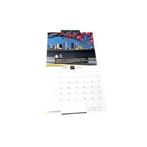 Matte Laminated Poster Wall Calendar , Large Hanging Calendar For Business
