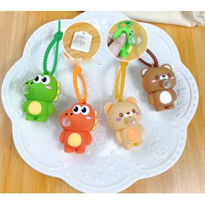 Customized Foam Keyring Cartoon Silicon Embossed Llavero PVC Keychain Gift Cute