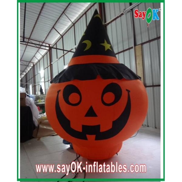 Quality Durable Large Inflatable Pumpkin Decoration With Led Lighting Orange wholesale