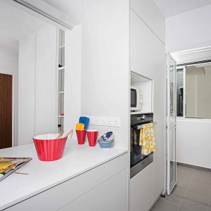 Small Size Cheap Price Kitchen Cabinet Sets White Melamine Project Kitchen