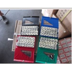 Domino set, Material Melamine , Total 28pcs, double six, packaged in PVC box,
