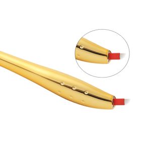 Golden Luxury Disposable Eyebrow Manual Tattoo Pen For Permanent Makeup